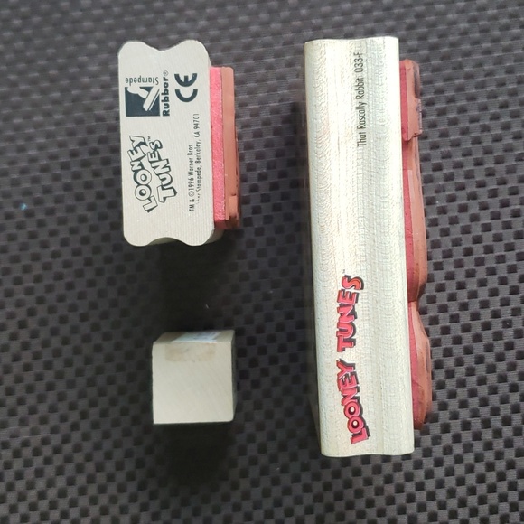 3 Looney Tunes Bugs Bunny Wood Mounted Rubber Stamps, Warner Brothers - Picture 5 of 8